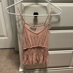 pink (looks orange in picture) and white tank